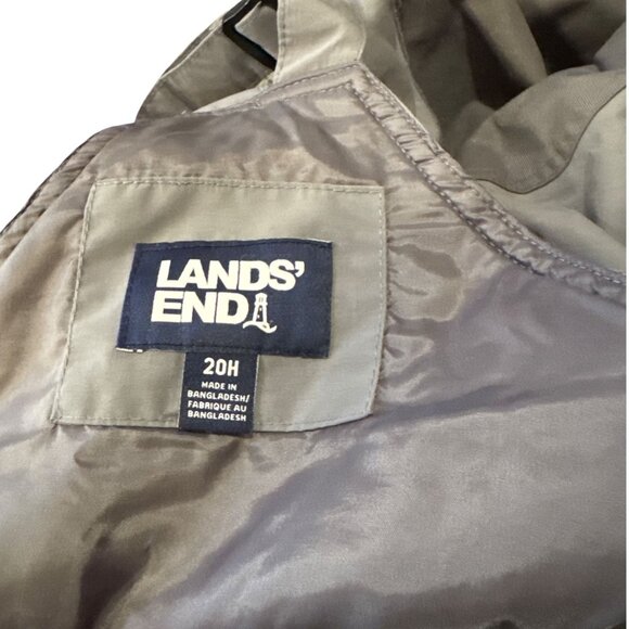 Lands End Unisex Gray Insulated Snow Bib Overalls 20H Nylon & Polyester - Picture 5 of 8